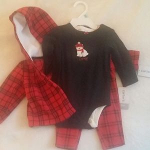 Carters size 6months 4 piece baby clothing set